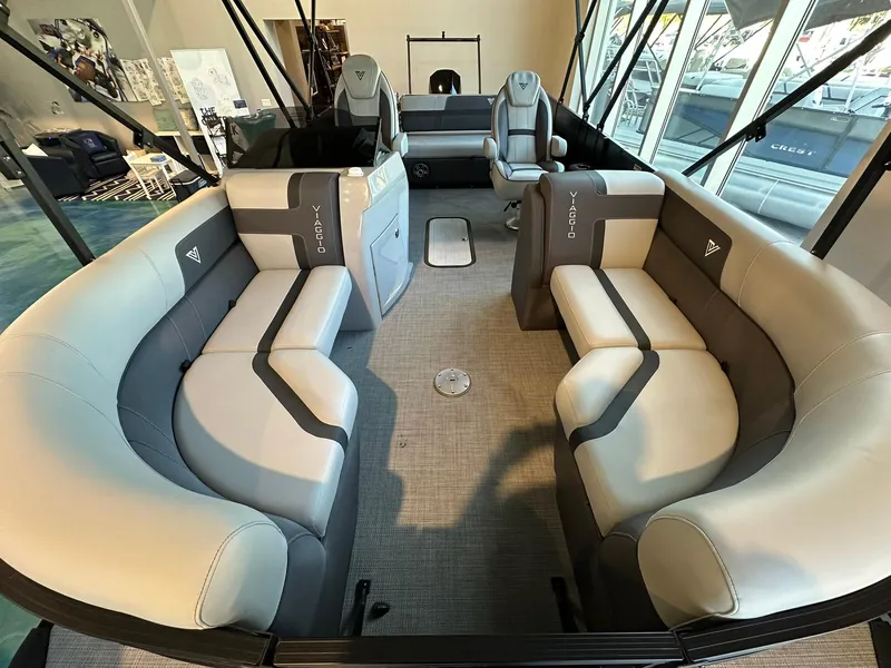 Slide: The Image of Luxurious 2025 Viaggio Lago X-S boat interior with spacious seating and modern design. - 3