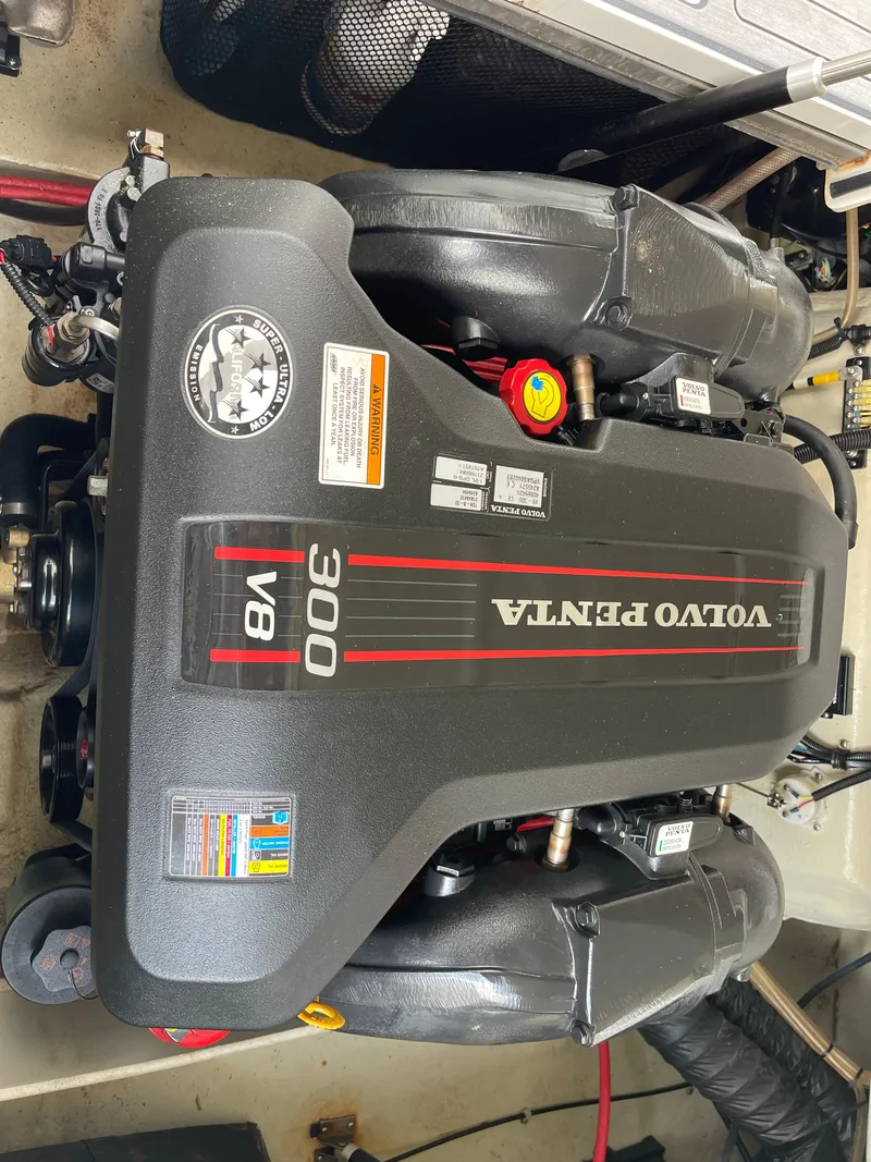 Slide: The Image of Volvo Penta V8 engine in 2013 Cobalt 24SD boat. - 39