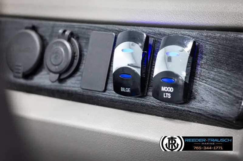 Slide: The Image of Control panel of 2025 Avalon LSZ QLS with bilge and mood lights switches. - 29