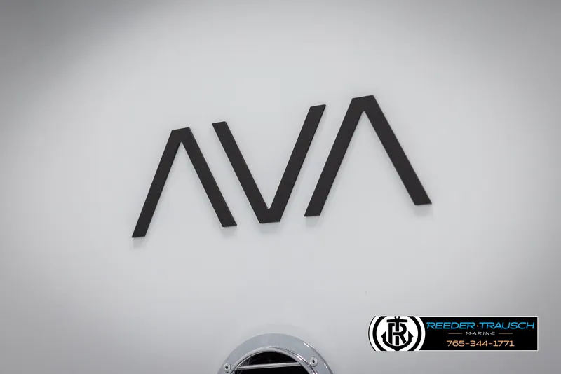 Slide: The Image of Avalon LSZ QLS 2025 logo on white background with Reeder-Trausch Marine branding. - 48