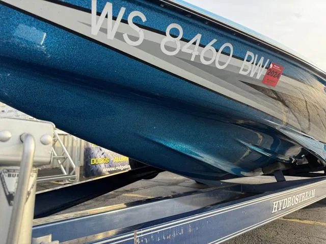 Slide: The Image of 1989 Hydrostream Vegas XT boat on trailer, blue finish, registration WS 8460 BW. - 14
