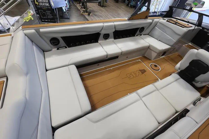 Slide: The Image of Luxurious interior of 2024 Axis T250 boat with spacious seating and modern design. - 19