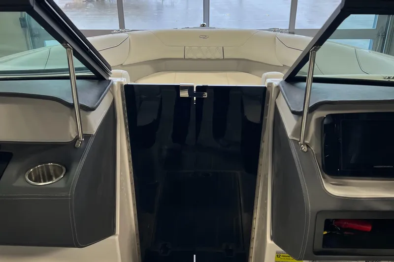 Slide: The Image of 2025 Regal LS2 Surf boat interior with sleek design and modern features. - 15