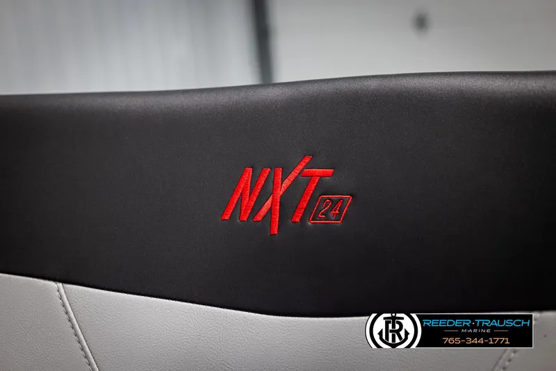 Slide: The Image of 2021 MasterCraft NXT24 boat seat with red logo embroidery. - 40