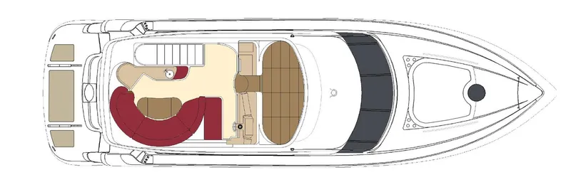 Slide: The Image of Top view layout of 2010 Neptunus 58 yacht interior design. - 39