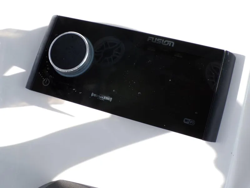 Slide: The Image of Fusion audio control panel on 2025 Sportsman Masters 267 boat. - 17