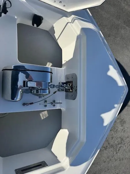 Slide: The Image of 2025 Sailfish 316 DC boat anchor system with polished metal components. - 19