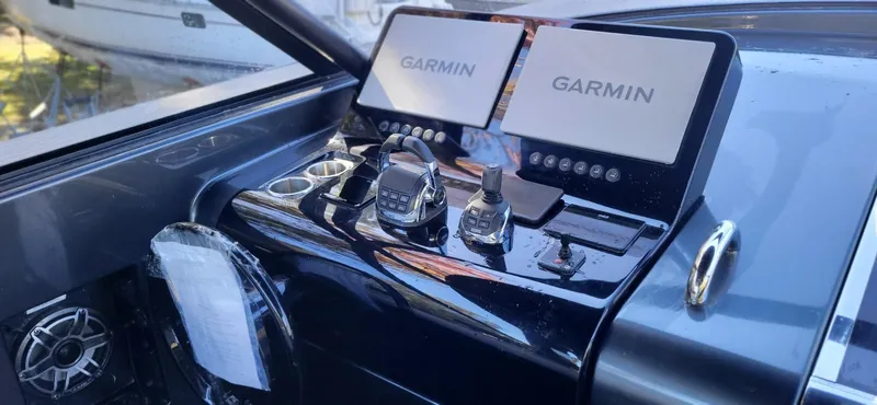 Slide: The Image of Underwater view of 2023 VanDutch 56 yacht propeller on gravel surface. - 35