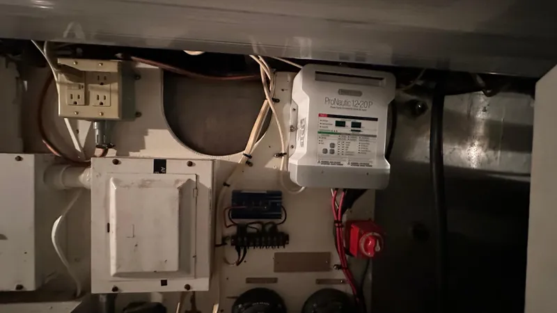 Slide: The Image of Electrical panel inside 1972 Bristol 42 Offshore Trawler boat. - 29