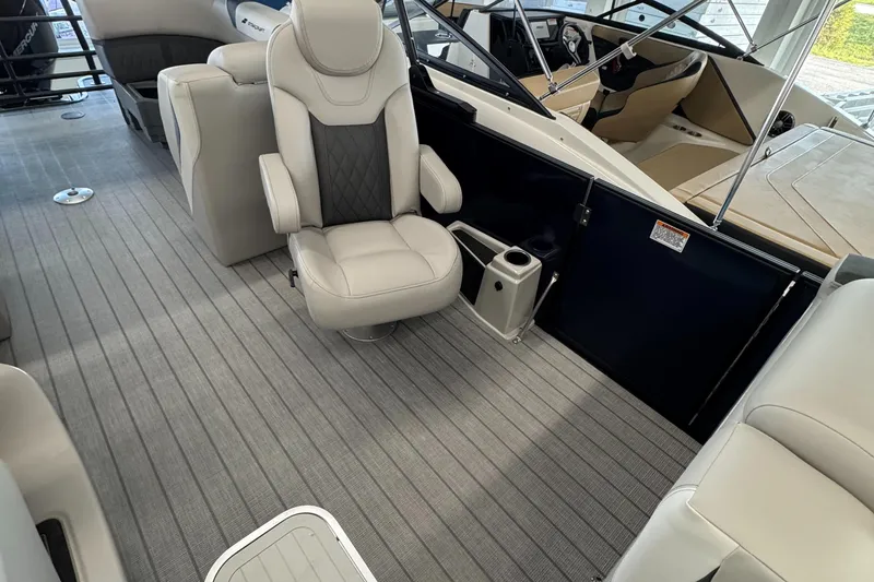 Slide: The Image of 2025 Starcraft SLS 3 boat interior with luxurious seating and modern design. - 3