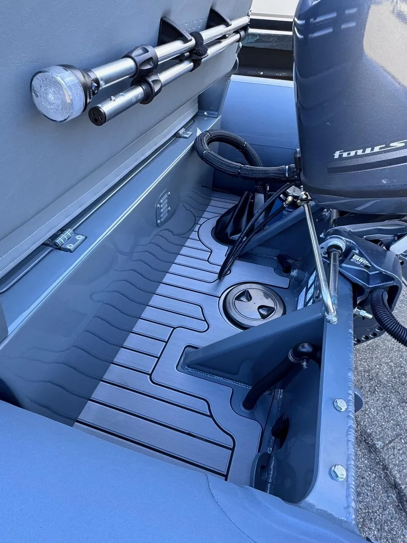 Slide: The Image of Highfield Classic 460 boat interior, 2025 model, featuring sleek design and modern equipment. - 4