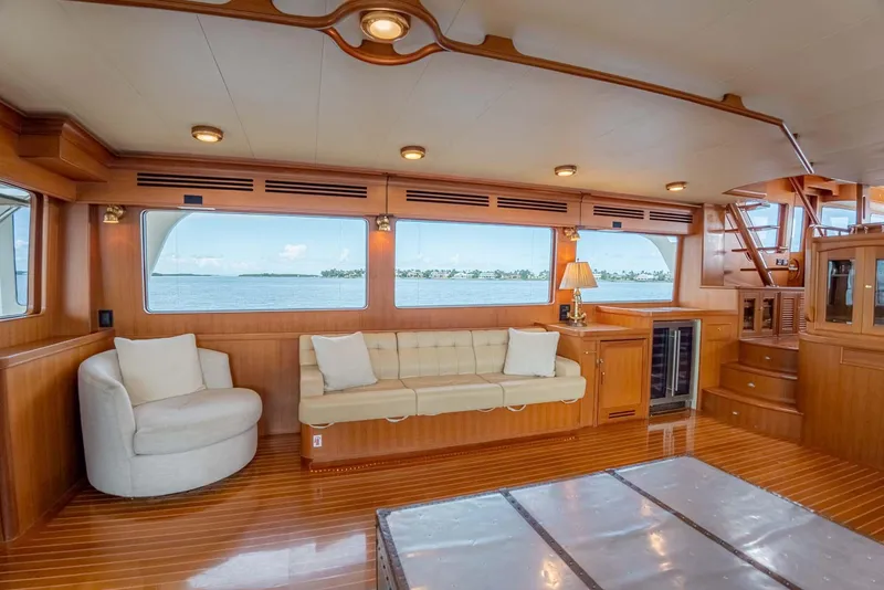Slide: The Image of Luxury yacht Marlow 72E LRC 2006, rear deck seating with ocean view. - 9
