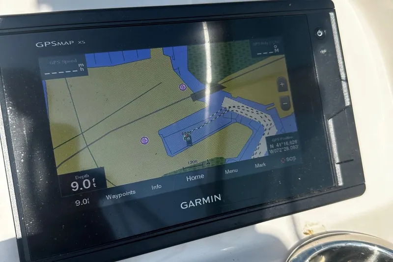 Slide: The Image of Garmin GPS display on 2018 Robalo R227 Dual Console boat. - 6