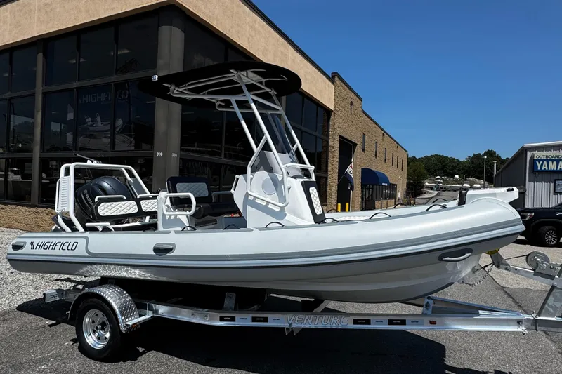 Slide: The Image of Highfield Sport 560 2025 boat advertisement with contact for personalized quote and discounts. - 1