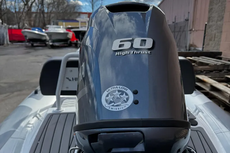 Slide: The Image of 2025 Highfield Sport 390 boat with 60 HP high thrust engine, ultra-low emission. - 6