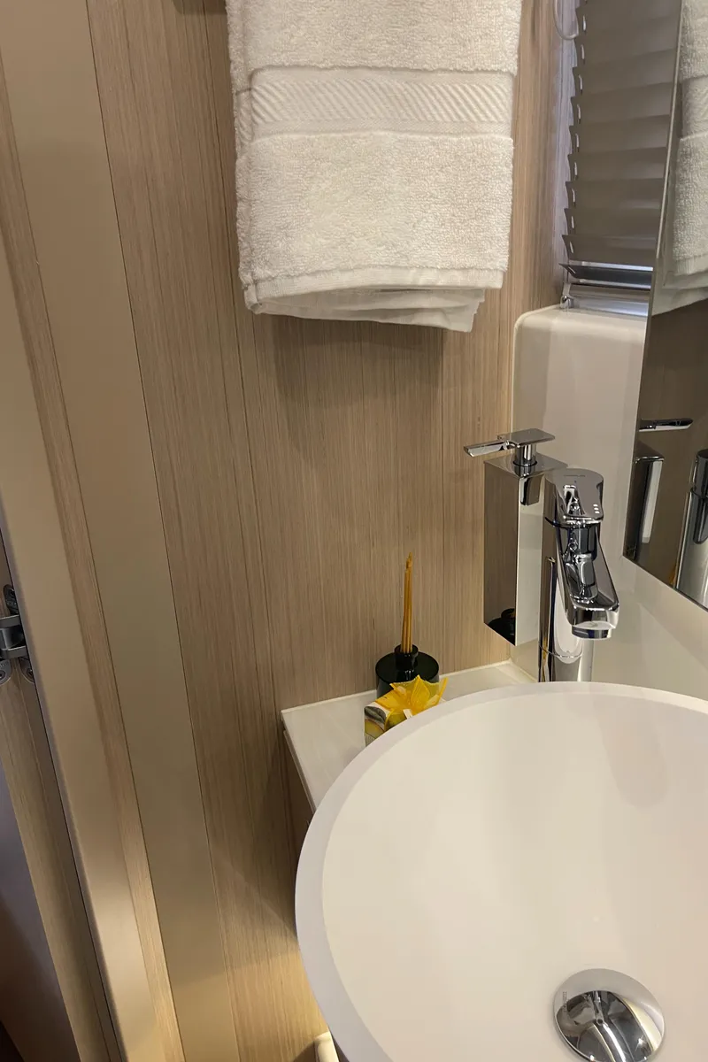 Slide: The Image of Modern bathroom sink in 2025 Jeanneau DB/43 OB yacht. - 23