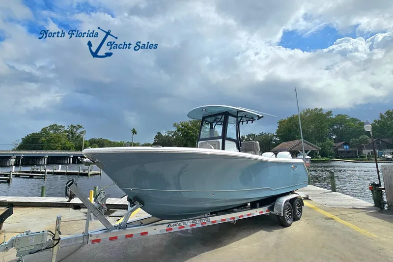 The Image of 2026 Sea Hunt Gamefish 25 on trailer at North Florida Yacht Sales dock. - 0