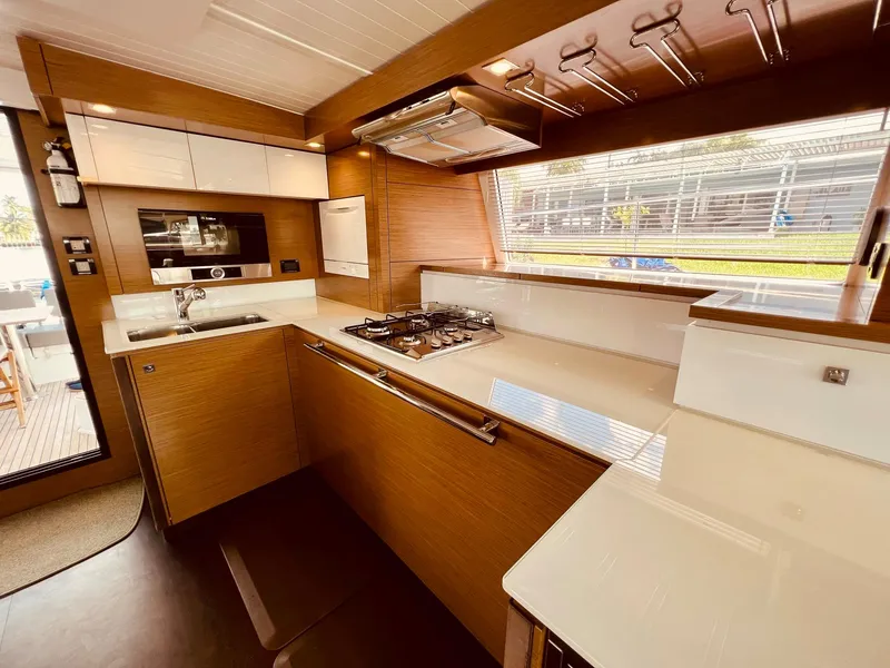 Slide: The Image of Modern kitchen interior of 2015 Fountaine Pajot Cumberland 47 LC yacht. - 31