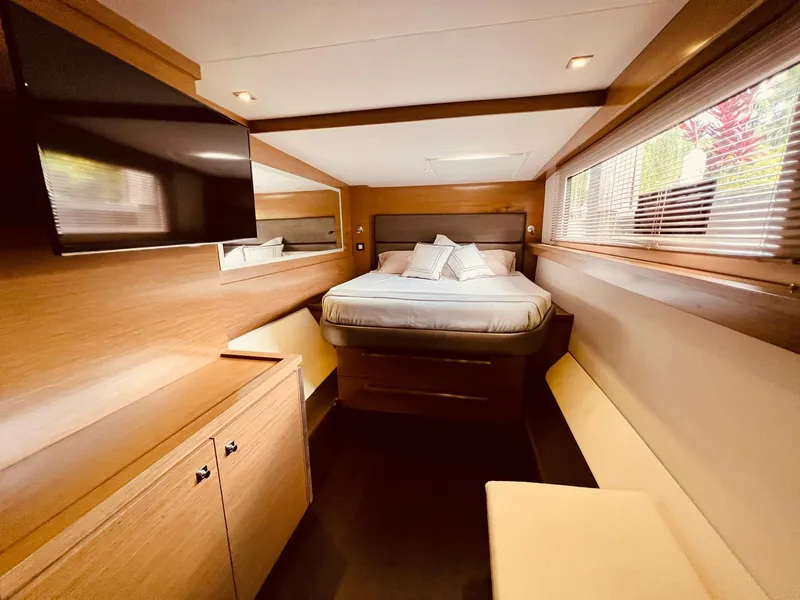 Slide: The Image of Luxurious cabin interior of 2015 Fountaine Pajot Cumberland 47 LC yacht. - 46