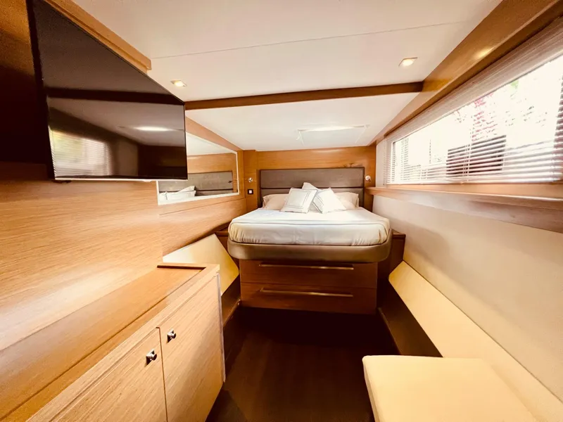 Slide: The Image of Luxurious cabin interior of 2015 Fountaine Pajot Cumberland 47 LC yacht. - 48