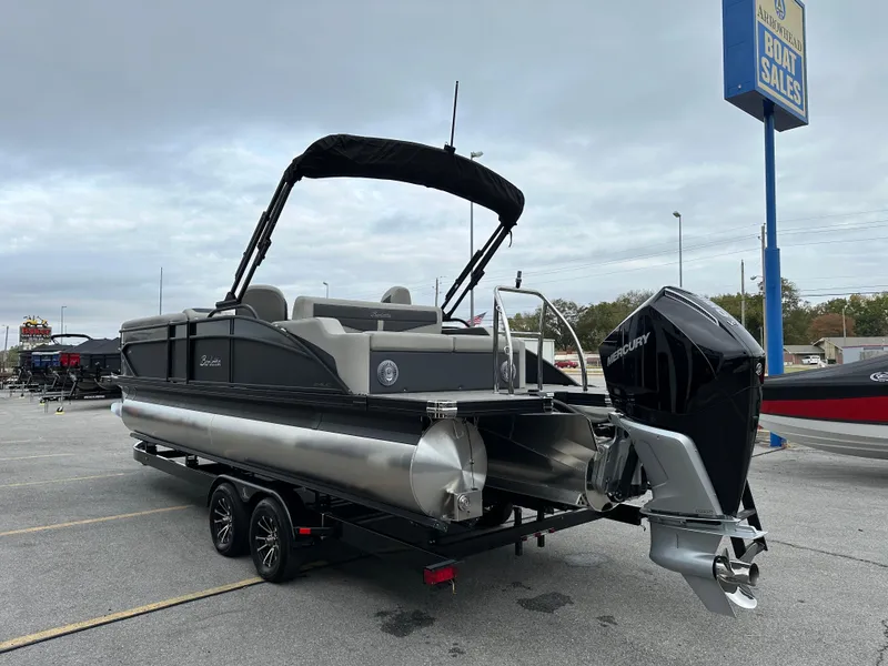 Slide: The Image of 2025 Barletta C24UC pontoon boat with Mercury engine at Arrowhead Boat Sales. - 7