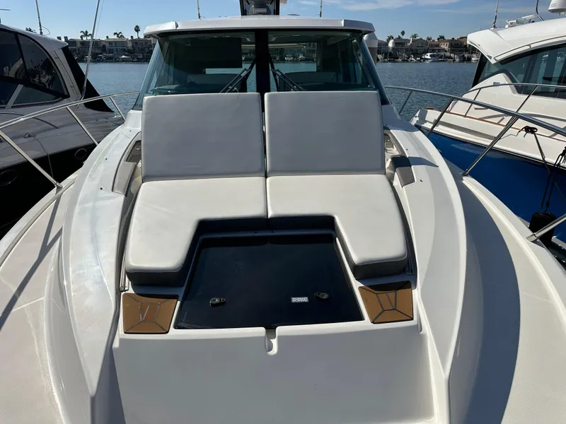 Slide: The Image of chaise lounger in bow area with storage cover - 5