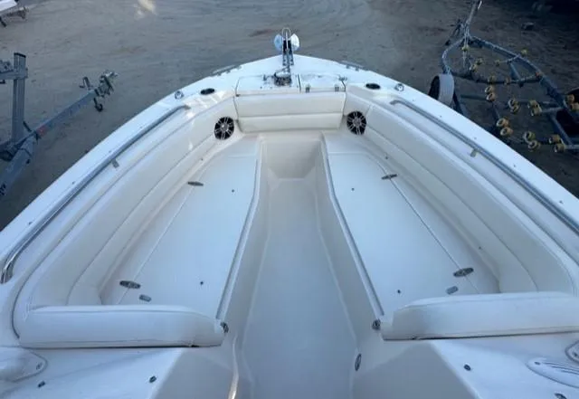 Slide: The Image of 2024 Grady-White 255 FREEDOM boat interior with spacious seating and sleek design. - 23