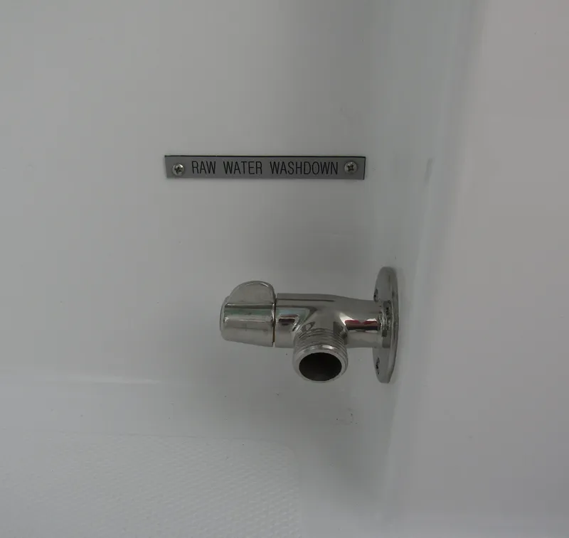 Slide: The Image of Raw water washdown outlet on 2025 Wellcraft 223 Fisherman boat. - 25