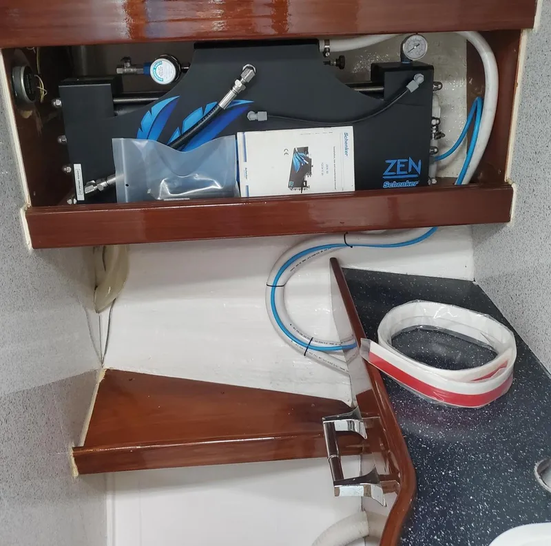 Slide: The Image of Beneteau First 42 (1984) interior with ZEN watermaker installation. - 30