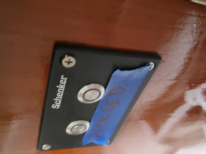 Slide: The Image of Schenker control panel on 1984 Beneteau First 42 yacht with "PICKLED" label. - 39