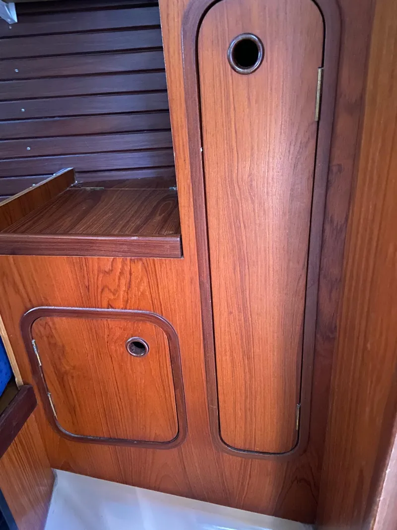 Slide: The Image of Wooden interior cabinetry of 1984 Beneteau First 42 sailboat. - 47