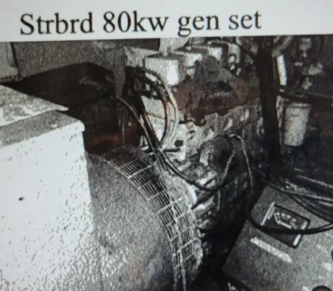 Slide: The Image of Starboard 80kW generator set in a 1985 custom dinner/excursion/passenger vessel. - 16