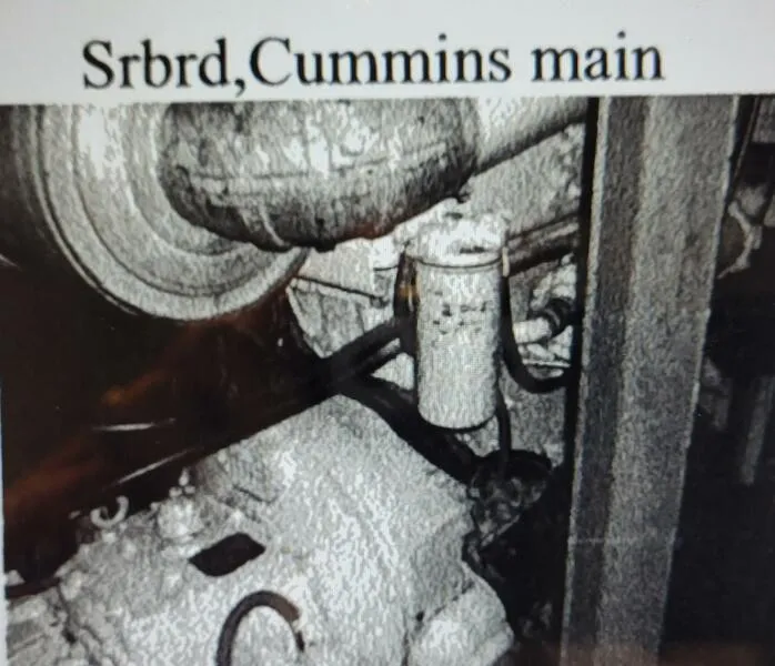 Slide: The Image of 1985 Custom Dinner/Excursion/Passenger engine, Cummins main component, starboard view. - 19