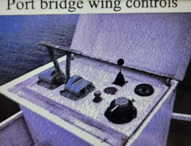 Slide: The Image of Port bridge wing controls on 1985 Custom Dinner/Excursion/Passenger vessel. - 20