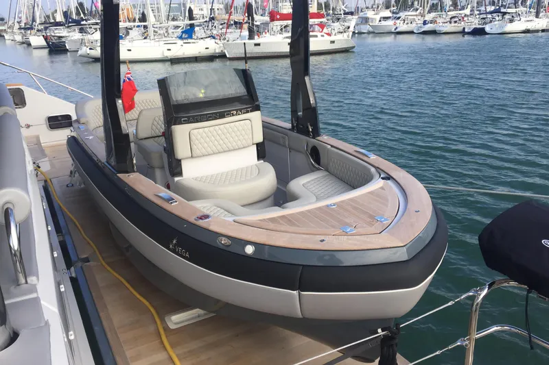 The Image of Luxury Carbon Craft CC 160 boat docked at marina, 2016 model. - 0