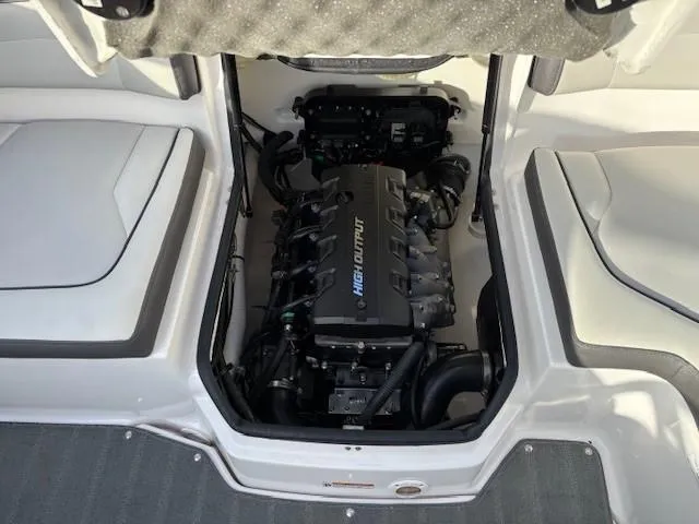 Slide: The Image of 2020 Yamaha SX190 boat engine compartment with high output engine. - 27