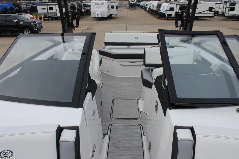 Slide: The Image of 2024 Cobalt R6 boat interior with sleek design and modern features. - 37