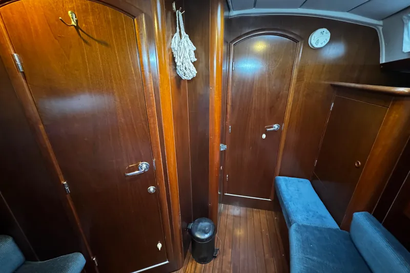 Slide: The Image of view from the v berth towards the salon , to the left is the head - 103