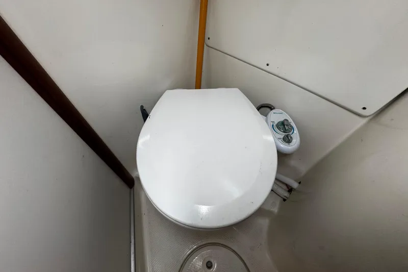 Slide: The Image of electric flush with bidet off of main salon/ aft berth - 78