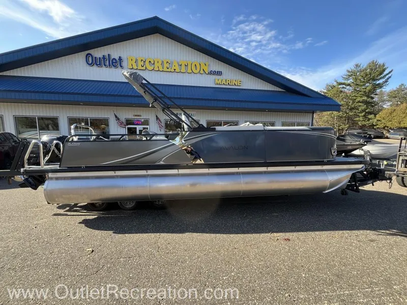 Slide: The Image of 2024 Avalon LSZ Versatile Rear Bench pontoon boat at Outlet Recreation. - 9