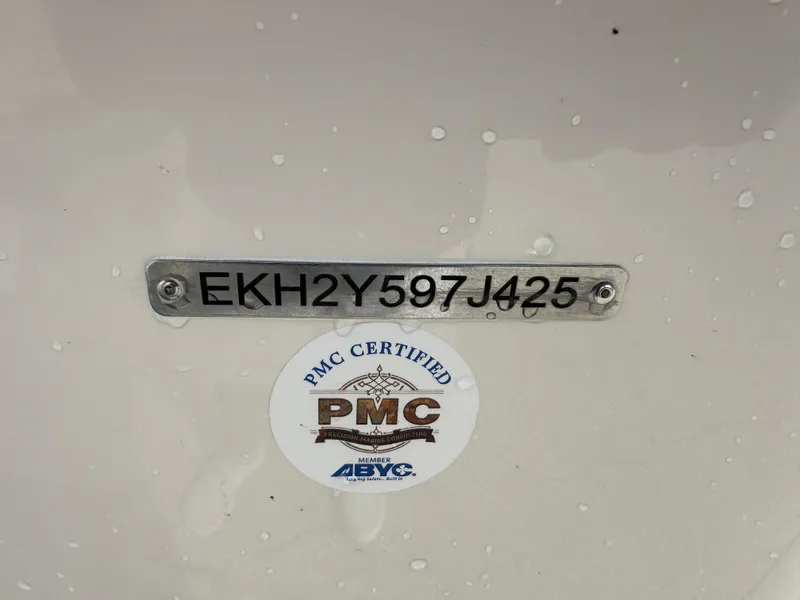 Slide: The Image of 2025 Carolina Skiff 21 LS with PMC certification and hull identification number. - 16