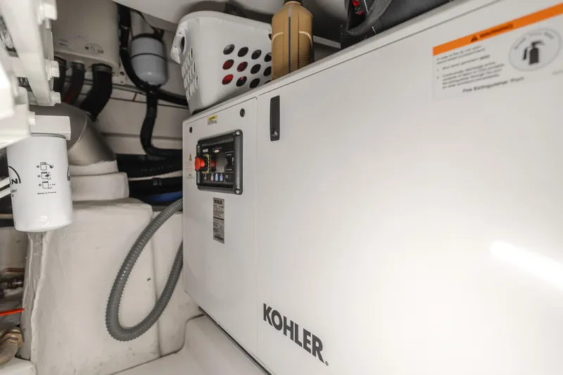 Slide: The Image of Engine room of 2022 Azimut 55 Fly with Kohler generator. - 24