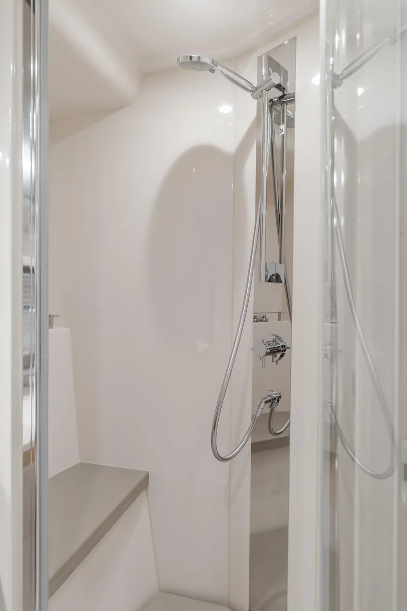 Slide: The Image of Modern shower area in 2022 Azimut 55 Fly yacht. - 36