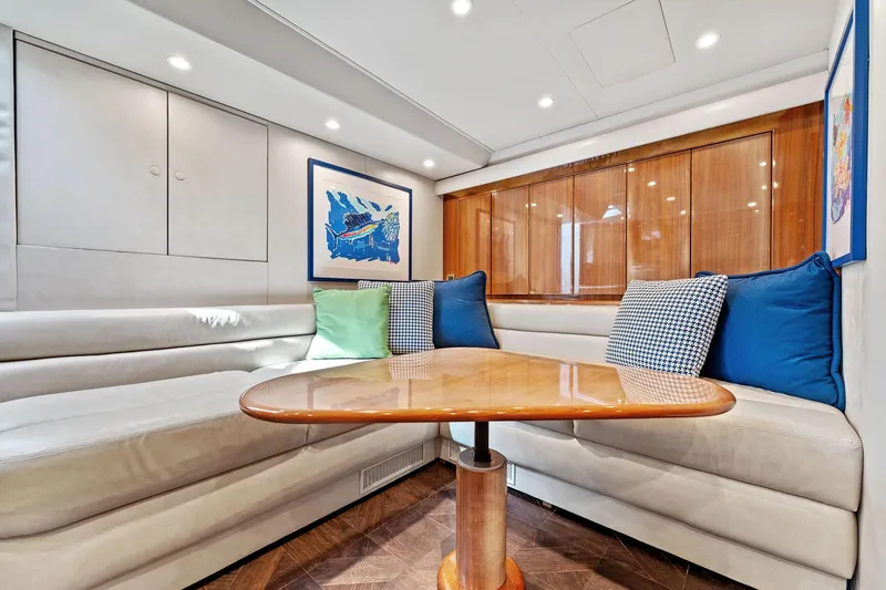 Slide: The Image of Luxurious interior of 2007 Viking 52 Open yacht with elegant seating and decor. - 44