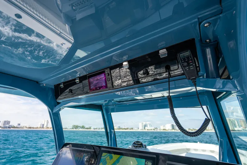 Slide: The Image of Interior view of 2025 HCB 53 Sueños boat with advanced navigation equipment. - 22