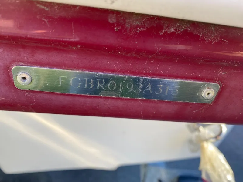 Slide: The Image of Close-up of 2013 Chaparral 196 SSi boat identification plate. - 10