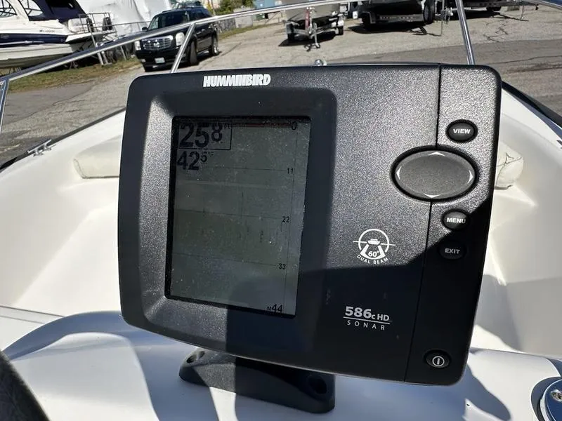 Slide: The Image of Humminbird sonar display on 2005 Boston Whaler 130 Super Sport boat. - 11