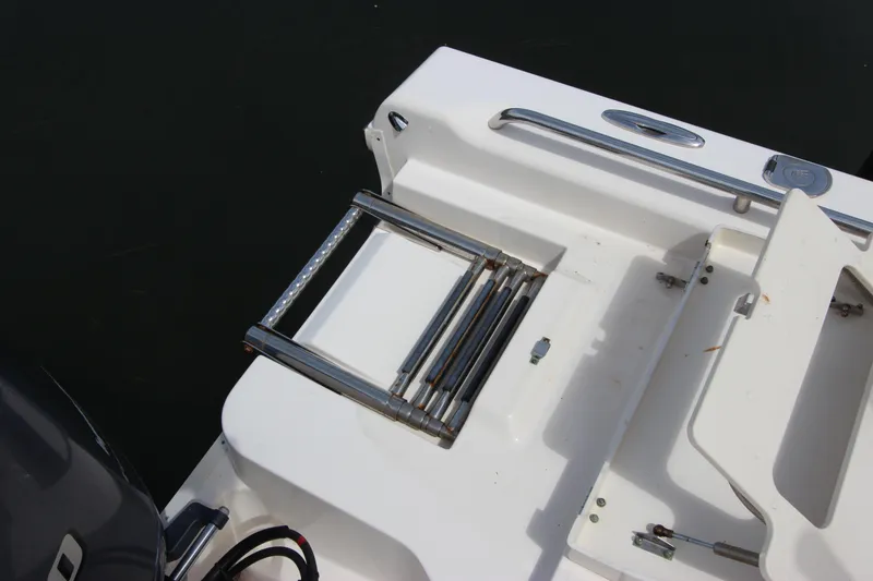 Slide: The Image of 2015 Grady-White 251 Coastal Explorer boat with stainless steel swim ladder. - 6