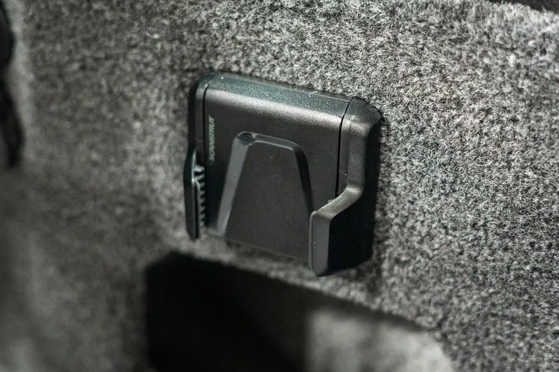 Slide: The Image of Close-up of a 2025 Lund 1875 Impact boat interior detail. - 41