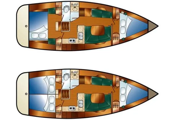 Slide: The Image of Manufacturer Provided Image: Two and Three stateroom layouts. - 38